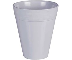 Idel Dekoratyvinis gėlių vazonas Dante Ø13cm H15.5cm plastikinis/švies.pilkas