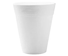 Idel Dekoratyvinis gėlių vazonas Dante Ø17cm H20cm plastikinis/baltas