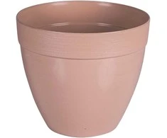 Idel Dekoratyvinis gėlių vazonas Touch Ø16cm H14cm plastikinis/rudas