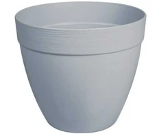 Idel Dekoratyvinis gėlių vazonas Touch Ø30cm H26.3cm plastikinis/švies.pilkas