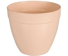 Idel Dekoratyvinis gėlių vazonas Touch Ø30cm H26.3cm plastikinis/švies.rudas