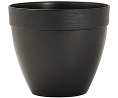 Idel Dekoratyvinis gėlių vazonas Touch Ø30cm H26.3cm plastikinis/antracito sp.