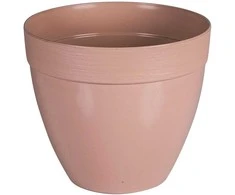 Idel Dekoratyvinis gėlių vazonas Touch Ø30cm H26.3cm plastikinis/rudas