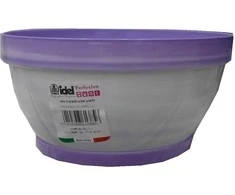 Idel Dekoratyvinis lėkštas gėlių vazonas Classic D20.5cm/H9cm baltas/violetinis