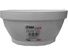 Idel Dekoratyvinis lėkštas gėlių vazonas Classic D16cm/H8cm baltas