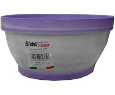 Idel Dekoratyvinis lėkštas gėlių vazonas Classic D16cm/H8cm baltas/violetinis