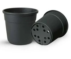 Idel Gėlių vazonas Nobilis Ø31cm H27cm plastikinis/juodas