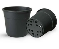 Idel Gėlių vazonas Nobilis Ø33cm H29cm plastikinis/juodas