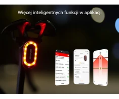 iGPSPORT SRmini Galinis dviračio žibintas su radaru, matomumas iki 1,2 km