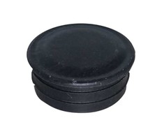 Įkalamas stulpo dangtelis, plastikinis, juodos sp., 38 mm, 5 vnt.