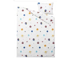 Patalynės komplektas IKEA AFTONSPARV komplet pościeli 150x200/50x60 kosmos planety/wielobarwny
