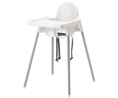 IKEA ANTILOP aukšta kėdutė + DIRŽELIAI + Baltas DĖKLĖLIS!