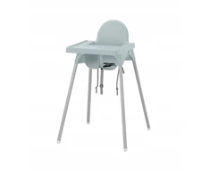 IKEA ANTILOP Maitinimo kėdutė PILKA MĖLYNA su dirželiais + DĖKLAS