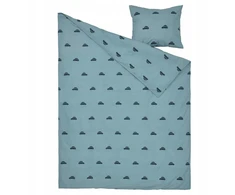 IKEA BARNDRÖM patalynės komplektas 150x200 (50x60 cm) mėlynas CARS