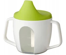 IKEA BORJA MOKYMASIS GERTI PUODAS su snapeliu ir ausytėmis vaikams 200ml