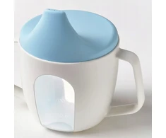 IKEA BORJA PUODULIS SU Snapeliu IR SNANGAS SU RANKENĖLĖMIS mėlynas 200 ml