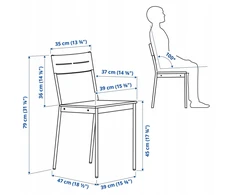 IKEA BUSLATT Kėdė, pilkai žalia/pušis