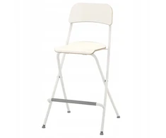 IKEA FRANKLIN Sulankstoma taburetė su atlošu, balta, 63 cm