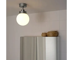 Lubinis šviestuvas IKEA FRIHULT lampa sufitowa plieno pilka do łazienki