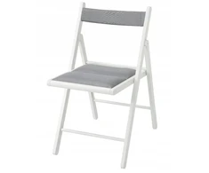 IKEA FROSVI Sulankstoma kėdė balta/Knisa šviesiai pilka