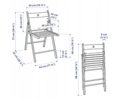 IKEA FROSVI (TERJE) MEDINĖ sulankstoma KĖDĖ, ruda