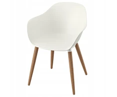 Ikea GRONSTA Kėdė su porankiais, vidaus/lauko – balta