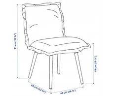 IKEA KLINTEN Kėdė ruda/Kilanda tamsiai pilka