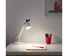 IKEA KRUX LED stalinė lempa, balta