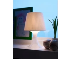 IKEA LAMPAN Baltas Lampa stołowa 29 cm lampka nocna