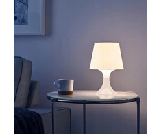 IKEA LAMPAN Baltas Lampa stołowa 29 cm lampka nocna