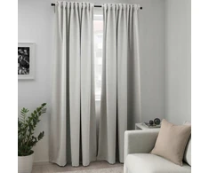 IKEA MAJGULL Zasłony zacieniające, 1 para, šviesiai pilkas/na taśmie, 145x250 cm