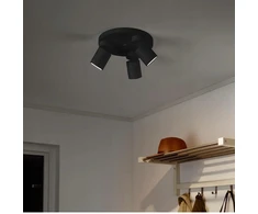 Lubinis šviestuvas IKEA NYMANE Lampa sufitowa 3 reflektory antracito