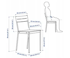 IKEA SANDSBERG kėdė 1 vnt juoda/ruda beica