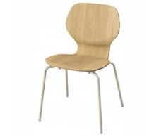 Ikea SKALSTA Kėdė, ąžuolo lukštas/metalinis vamzdis/šviesiai pilkai smėlio spalvos