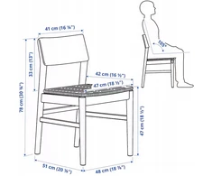 IKEA SKANSNAS Kėdė, šviesaus buko, 78 cm