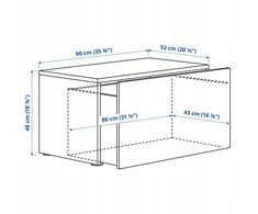 Ikea SMASTAD Ławka su pojemnikiem na zabawki - balta/balta 90x52x48 cm