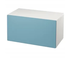 IKEA SMASTAD Ławka su pojemnikiem na zabawki, balta/mėlyna, 90x52x48 cm