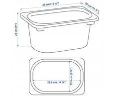 IKEA TROFAST Pojemnik 42x30x23 cm pilka