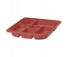 IKEA TROFAST Taca su przegródkami, raudona, 42x30x5 cm