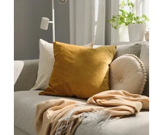 Ikea Užvalkalas Aksamitna Żółtobrązowa 50x50 cm Medvilnė