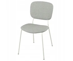 IKEA VIHALS Kėdė, balta/Tibbleby smėlio-pilka