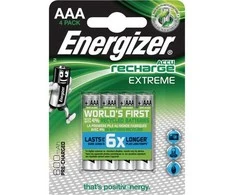 Įkraunami elementai ENERGIZER EXTREME, AAA HR03, 1.2V 800mAh Ni-Mh, 4 vnt.