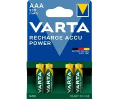 Įkraunami elementai VARTA ACCU, AAA, 550 mAh, 4 vnt