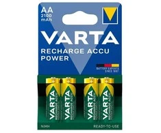 Įkraunami elementai VARTA Recharge, AA 2100, nikelio, 4 vnt