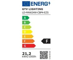 GTV MATIS PLUS LED šviestuvas, IP44, 24W, 2000lm, AC220-240V, 50/60Hz, 120°, 3000K, įleidžiama