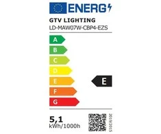 Sieninis šviestuvas MATIS PLUS LED šviestuvas, IP44, 7W, 560lm, AC220-240V, 50/60Hz, 120°, 3000K, montuojamas
