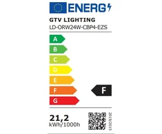 GTV ORIS PLUS LED šviestuvas, IP44, 24W, 2000lm, AC220-240V, 50/60Hz, 120°, 4000K, įleidžiamas