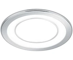 Įleidžiama LED panelė TRIO CORE, 10 W, 1040 lm, 3000 K, chromo sp., ø14,5 cm