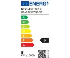 LED šviestuvas VOLARE, žemyn šviestuvo tipas, 5W, 400lm, AC175-250V, 50/60 Hz, PF>0,5, RA>