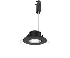 Įleidžiamas LED šviestuvas PHILIPS CILANTRO, 5W 2700K 500lm, dimeriuojamas juodos sp, Ø9cm